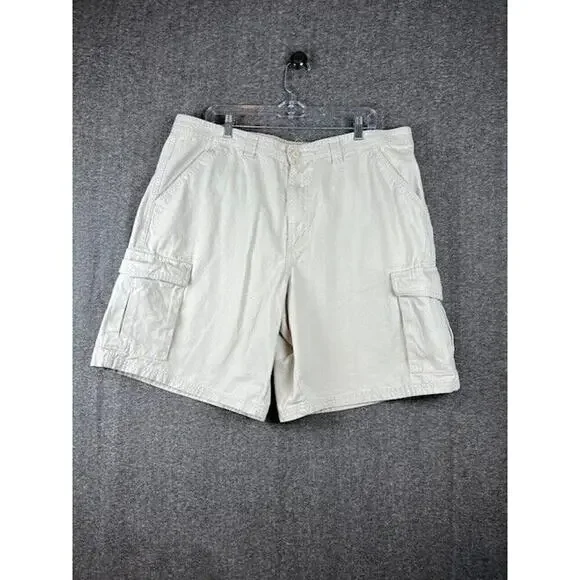 Faded Glory Cargo Shorts Mens Size 40 Khaki 100% Cotton - Picture 2 of 7